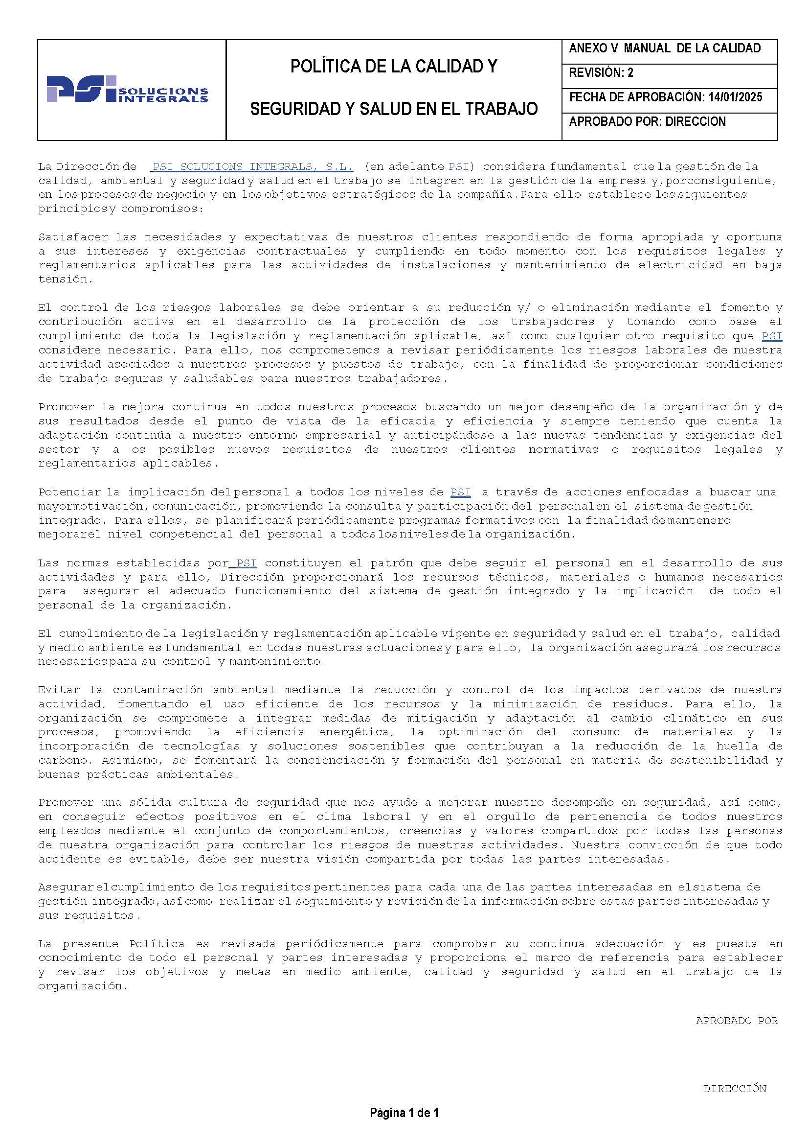 PSI ALTA LUZ y GAS